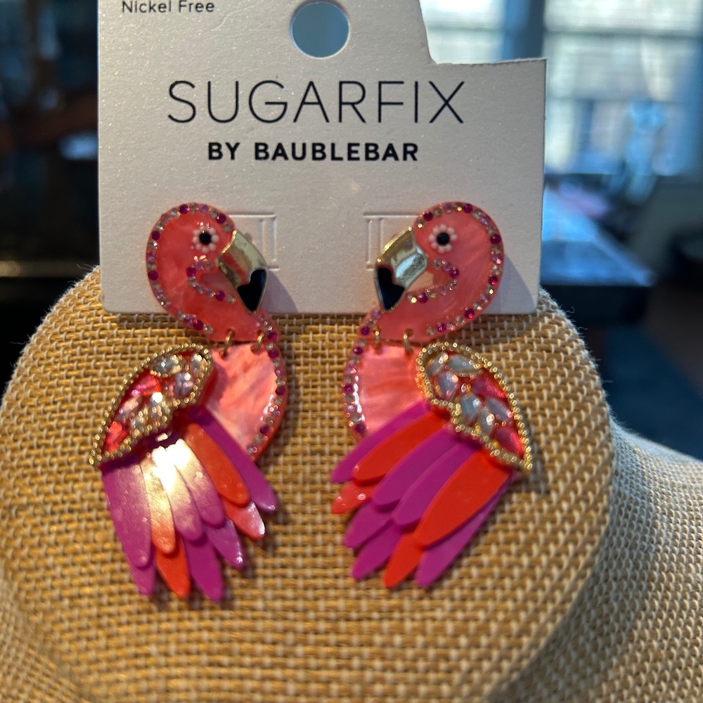 Flamingo earrings